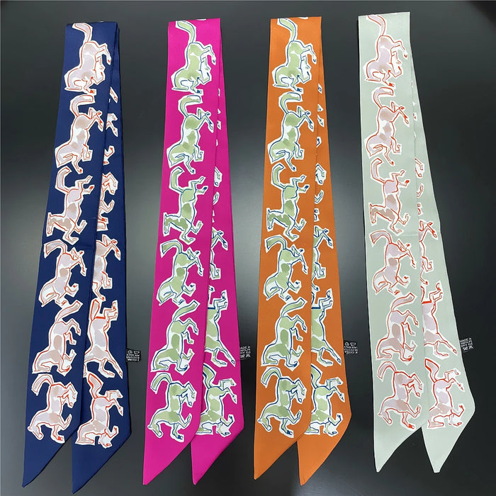 Jela Navy Twilly Skinny Scarf