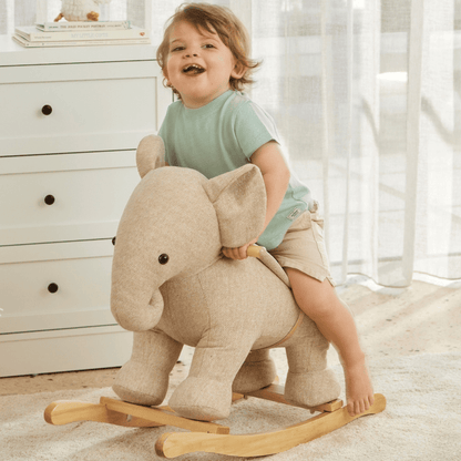 Jiggle & Giggle Rocking Tweed Elephant