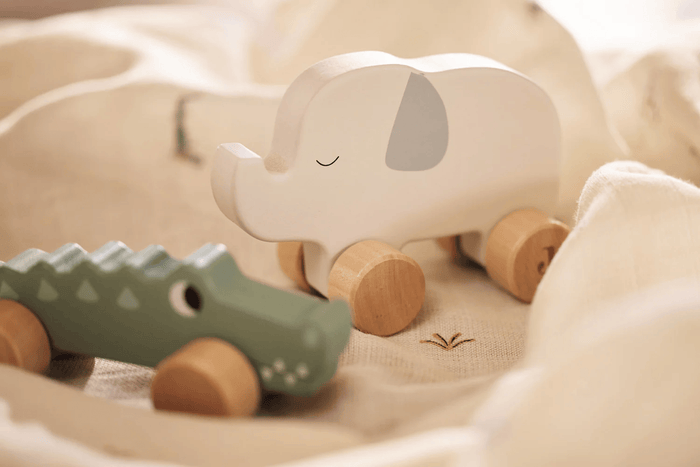 Jollein Wooden Elephant On Wheels Jungle  Jambo
