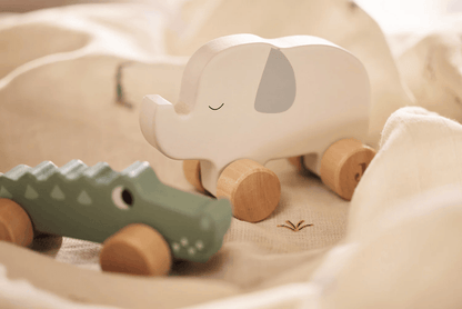 Jollein Wooden Elephant On Wheels Jungle  Jambo