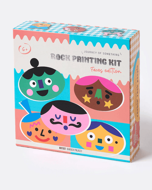 Journey Of Something Kids Rock Painting Kit - Cool Faces