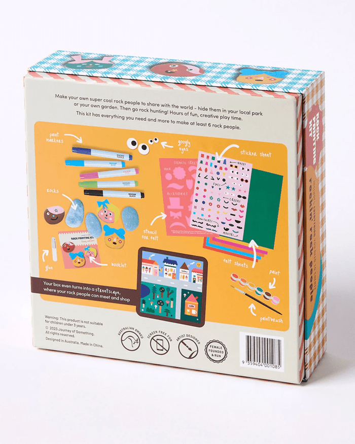 Journey Of Something Kids Rock Painting Kit - Cool Faces