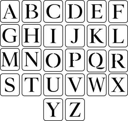 JRV Stencil Uppercase Alphabet