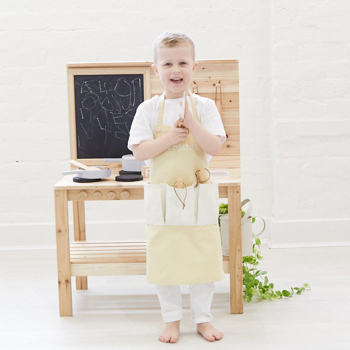 Kids Gardening Apron with Pocket Straw