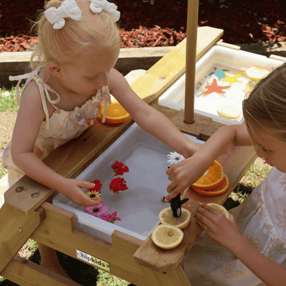 Kids Sand and Water  Picnic Table with Umbrella White