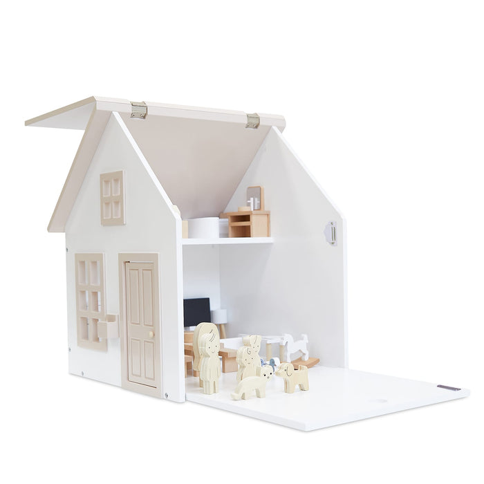 Koda Doll House with Family & Furniture Set Soft Pink