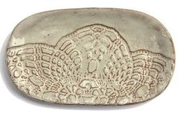Lace Pressed Ceramic Soap Dish