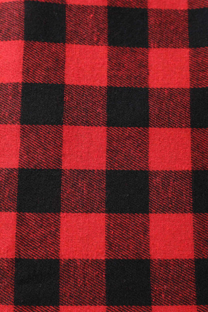 Lily Red Check Off Shoulder Dress