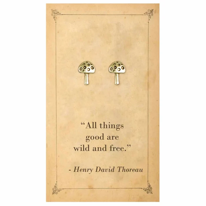 Literary Post Earrings