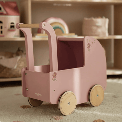 Little Dutch Doll Pram with Textiles - Pink