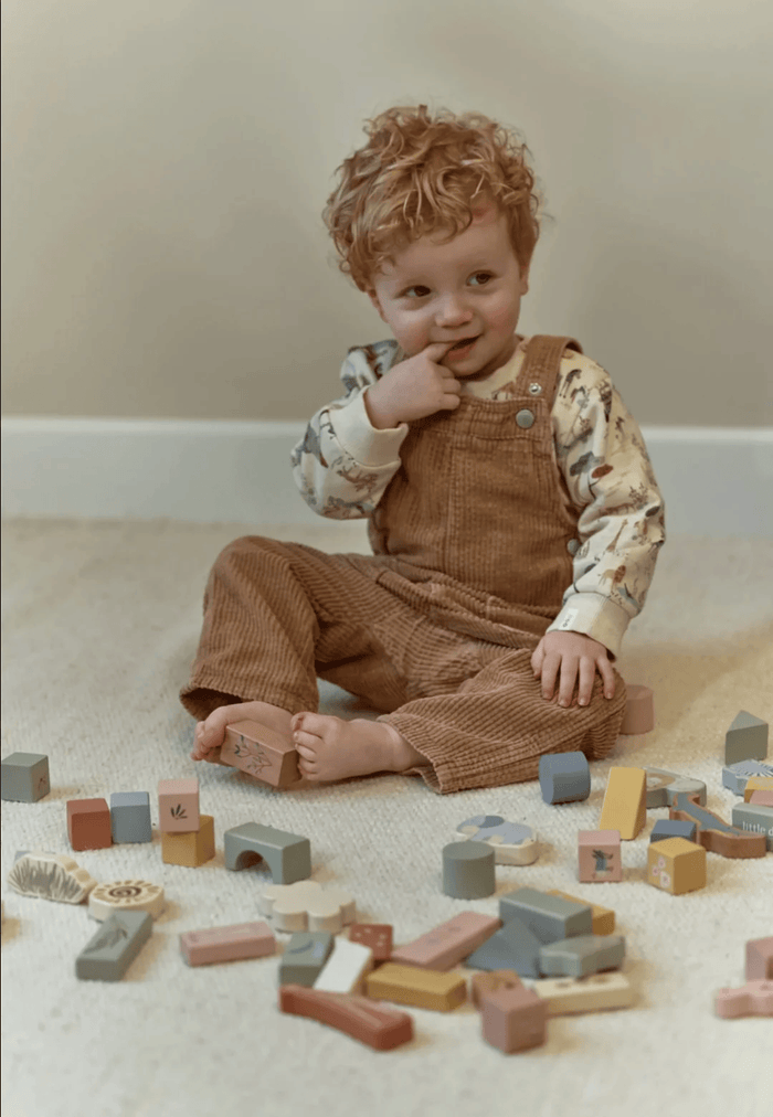 Little Dutch Safari Friends Wooden Building Blocks