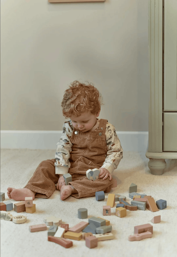 Little Dutch Safari Friends Wooden Building Blocks