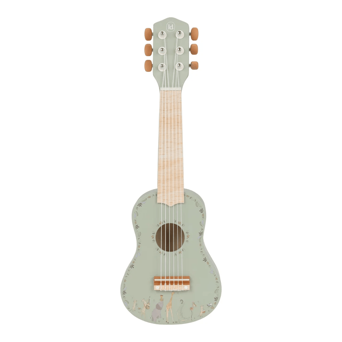 Little Dutch Safari Friends Wooden Guitar Green