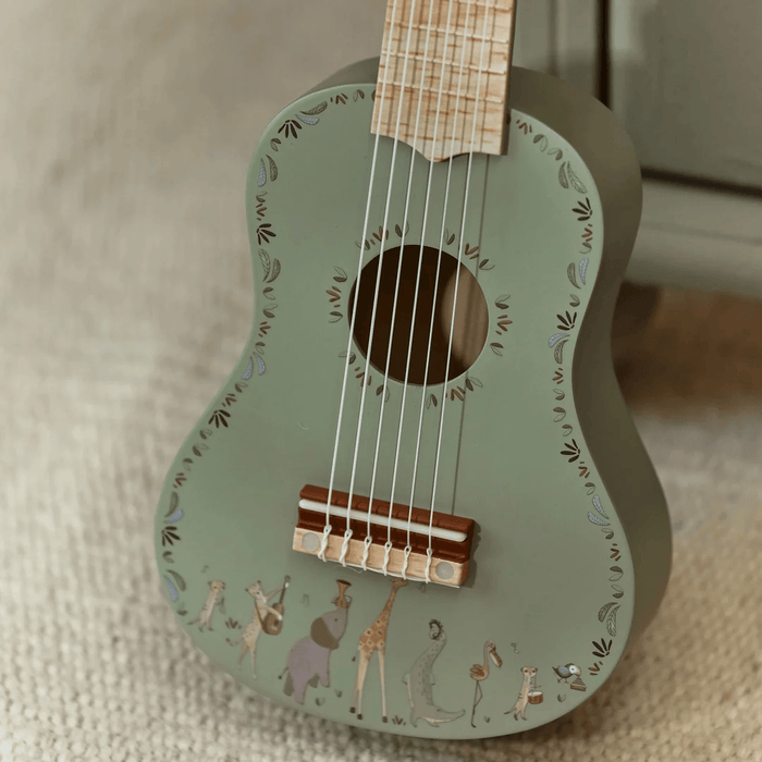 Little Dutch Safari Friends Wooden Guitar Green