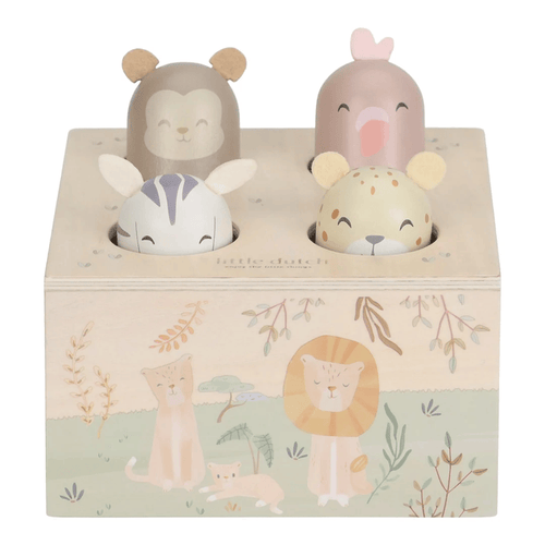 Little Dutch Safari Friends Wooden Pop-Up Toy