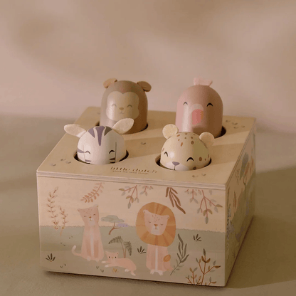 Little Dutch Safari Friends Wooden Pop-Up Toy