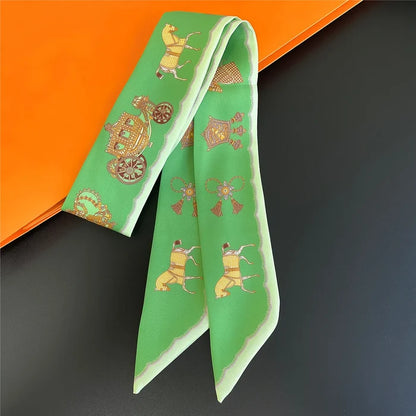 Luna Green Twilly Skinny Scarf