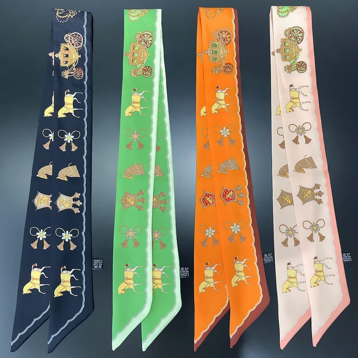 Luna Green Twilly Skinny Scarf