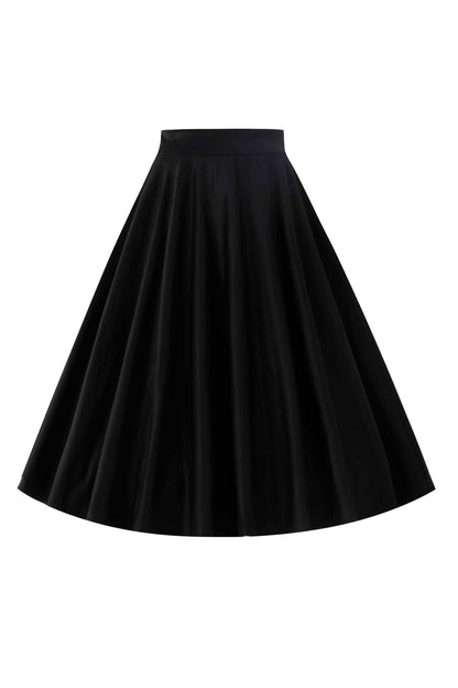 Maisie Black Full Circle Midi Skirt