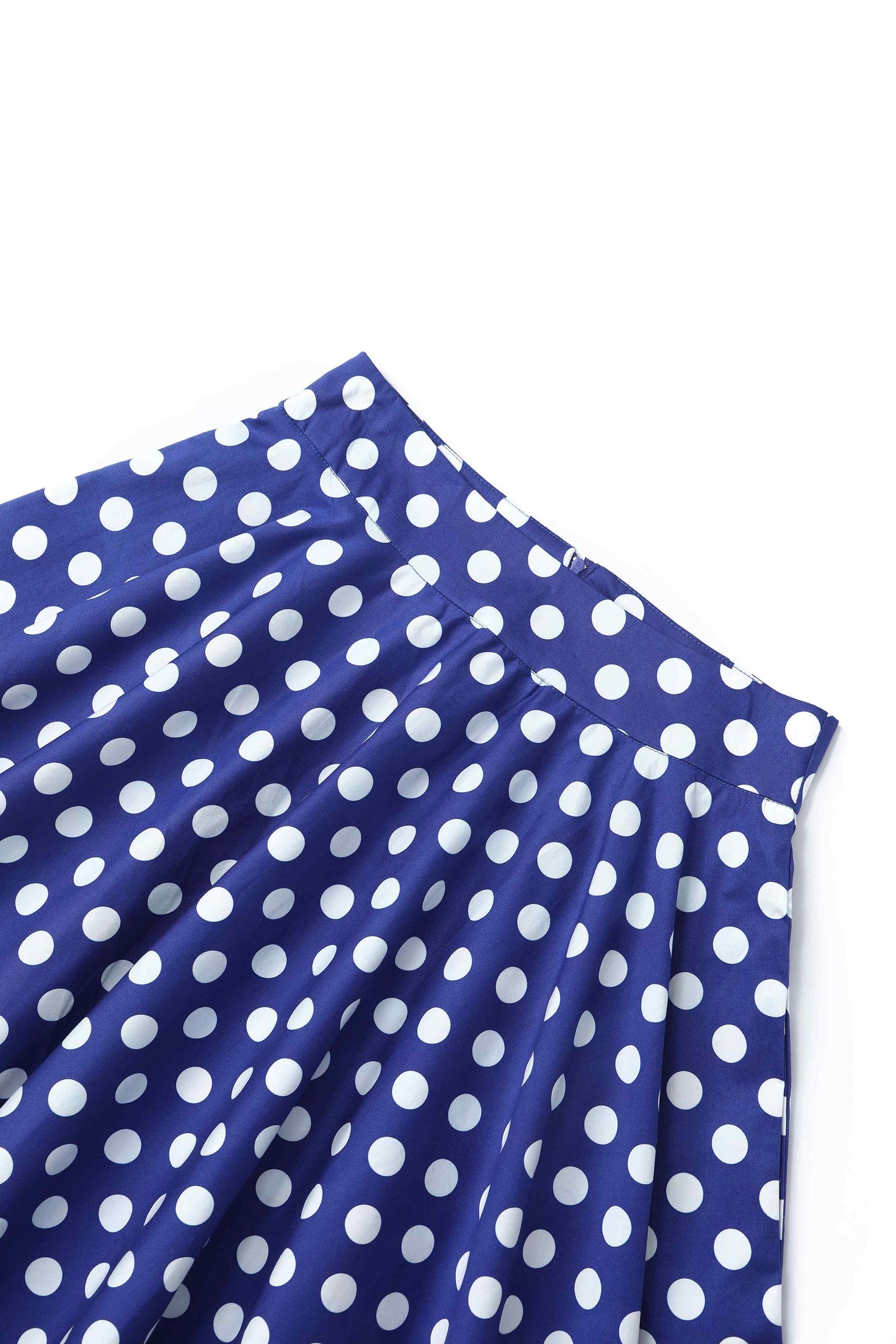 Maisie Navy Polka Dot Full Circle Midi Skirt