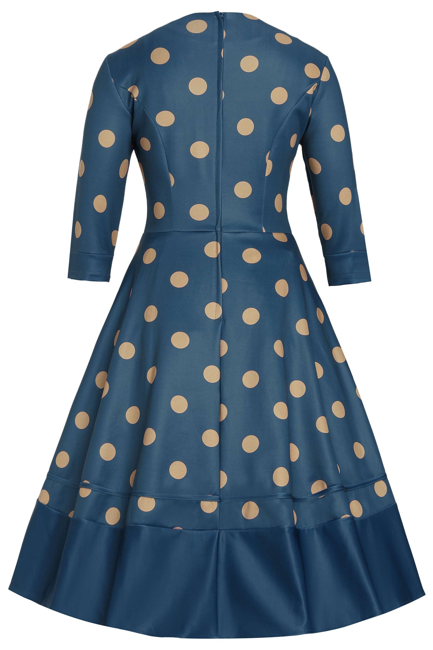Maria Blue Circle Dress With Polka Dots