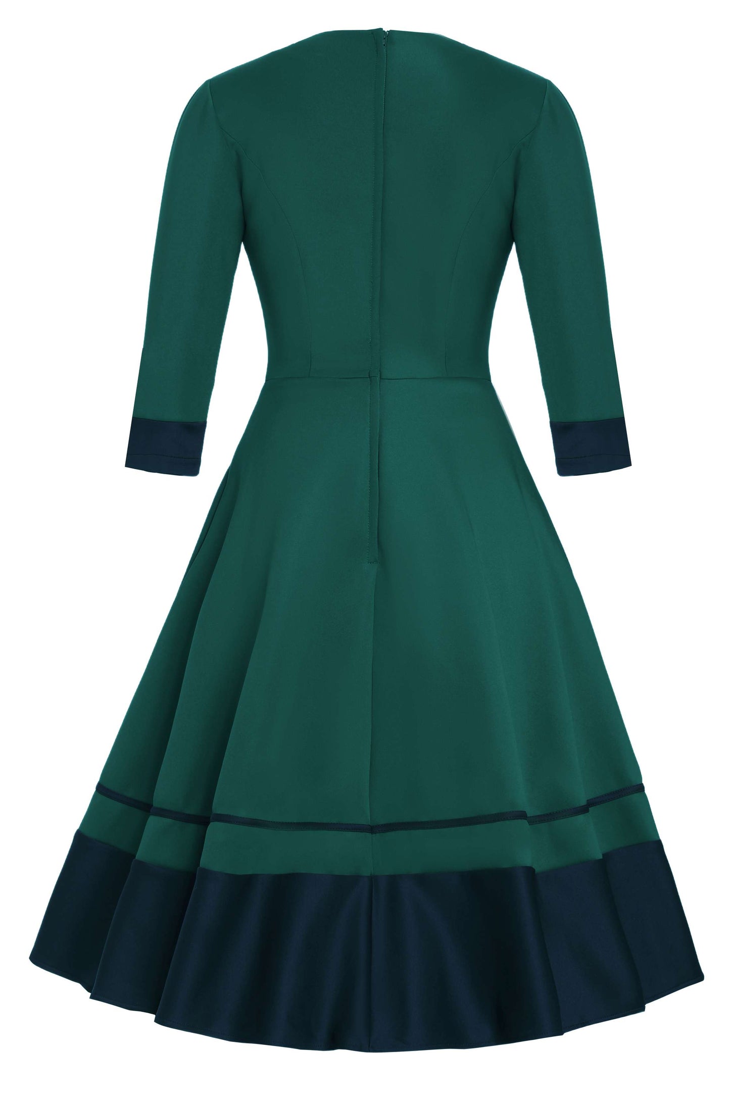 Maria Circle Dress in Green & Blue