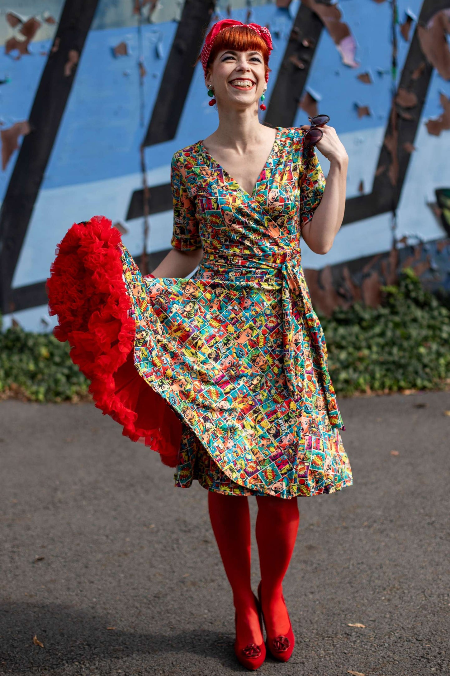 Matilda Comic Wrap Dress