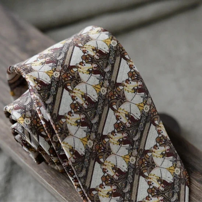 Men's Tie Horse Brown