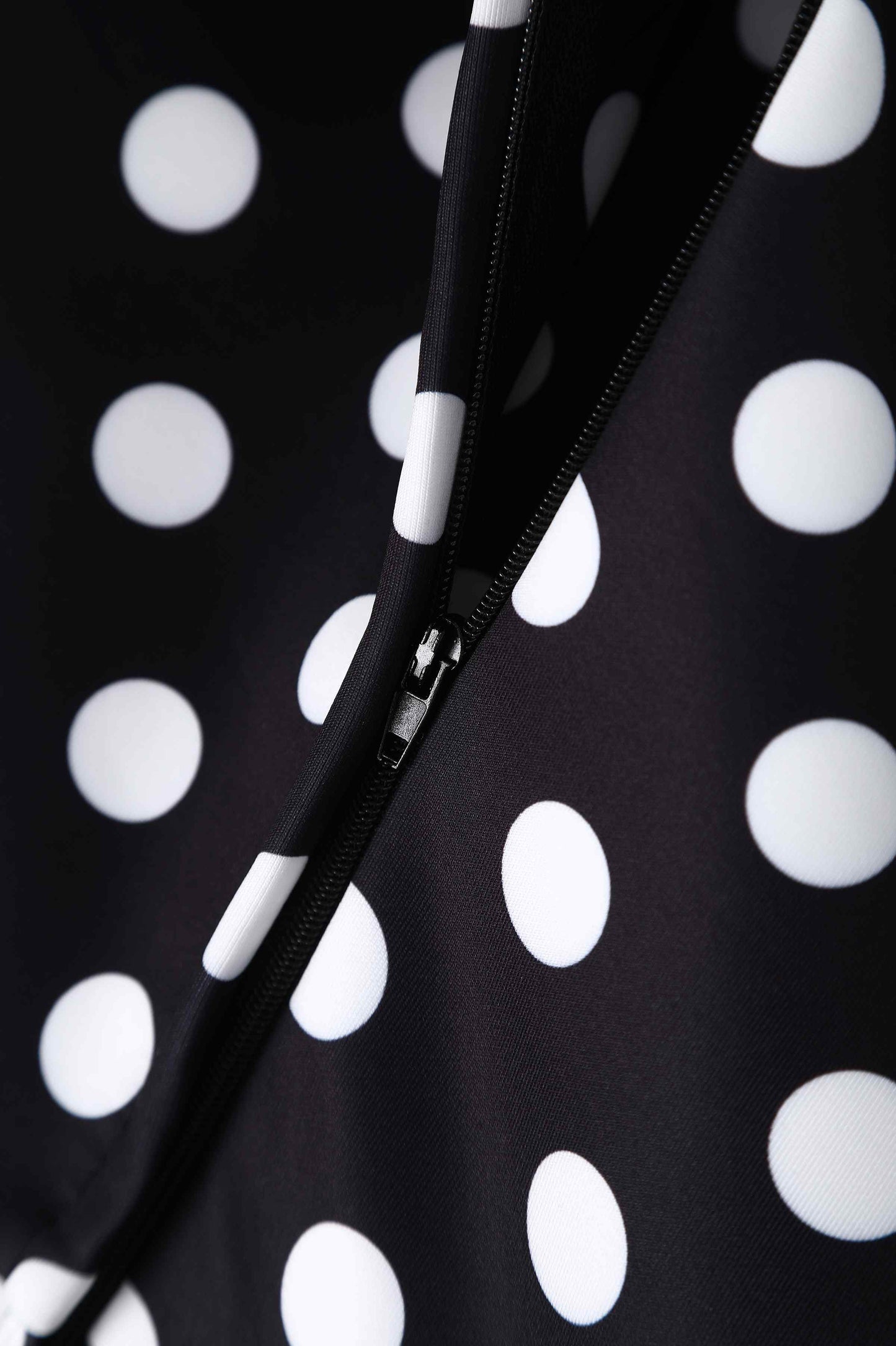 Beverly Monochrome Polka Dot Off Shoulder Dress