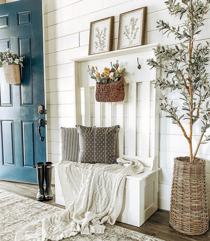 Nearly Natural 82" Olive Artificial Silk Tree