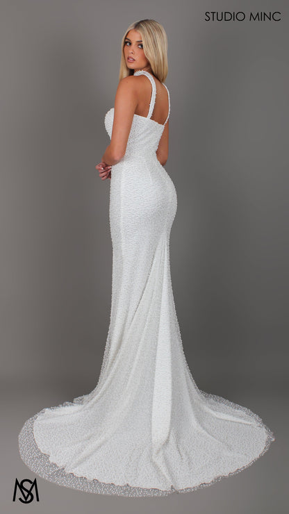 Luster - Wedding Dress | Strapless Pearl Fitted mermaid silhouette