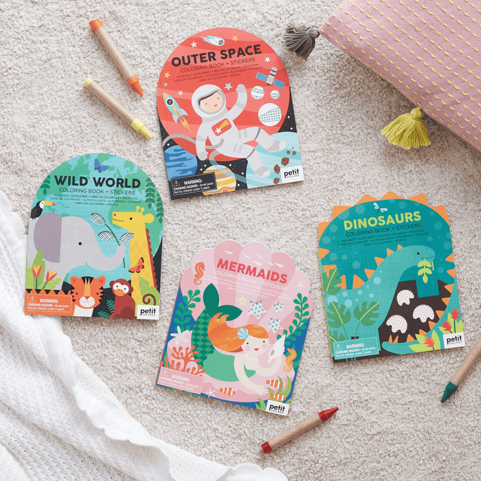 Petit Collage Colouring Book with Sticker - Wild World