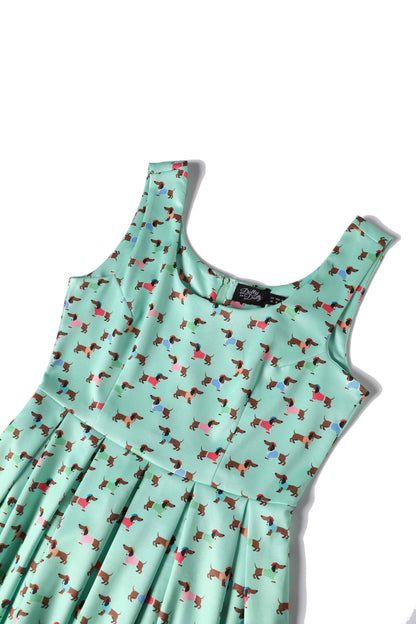 Amanda Picasso Sausage Dog Flared Dress