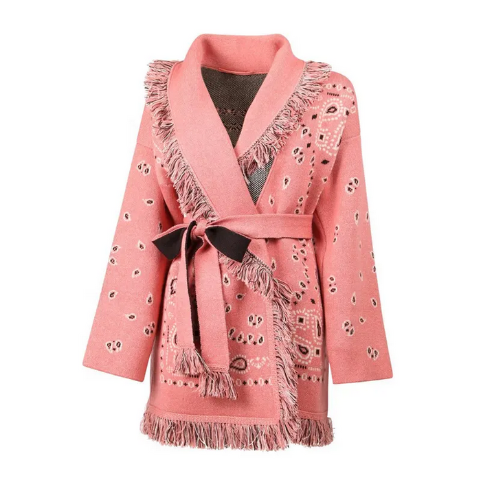Pink Ahanu Oversized Cardigan Jacket