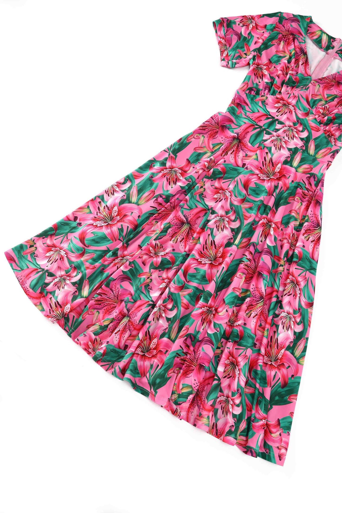 Julia Pink Lily Midi Dress