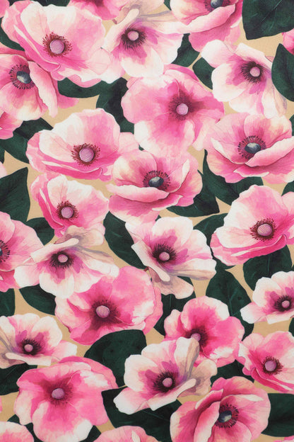Lily Pink Poppy Off Shoulder Dress