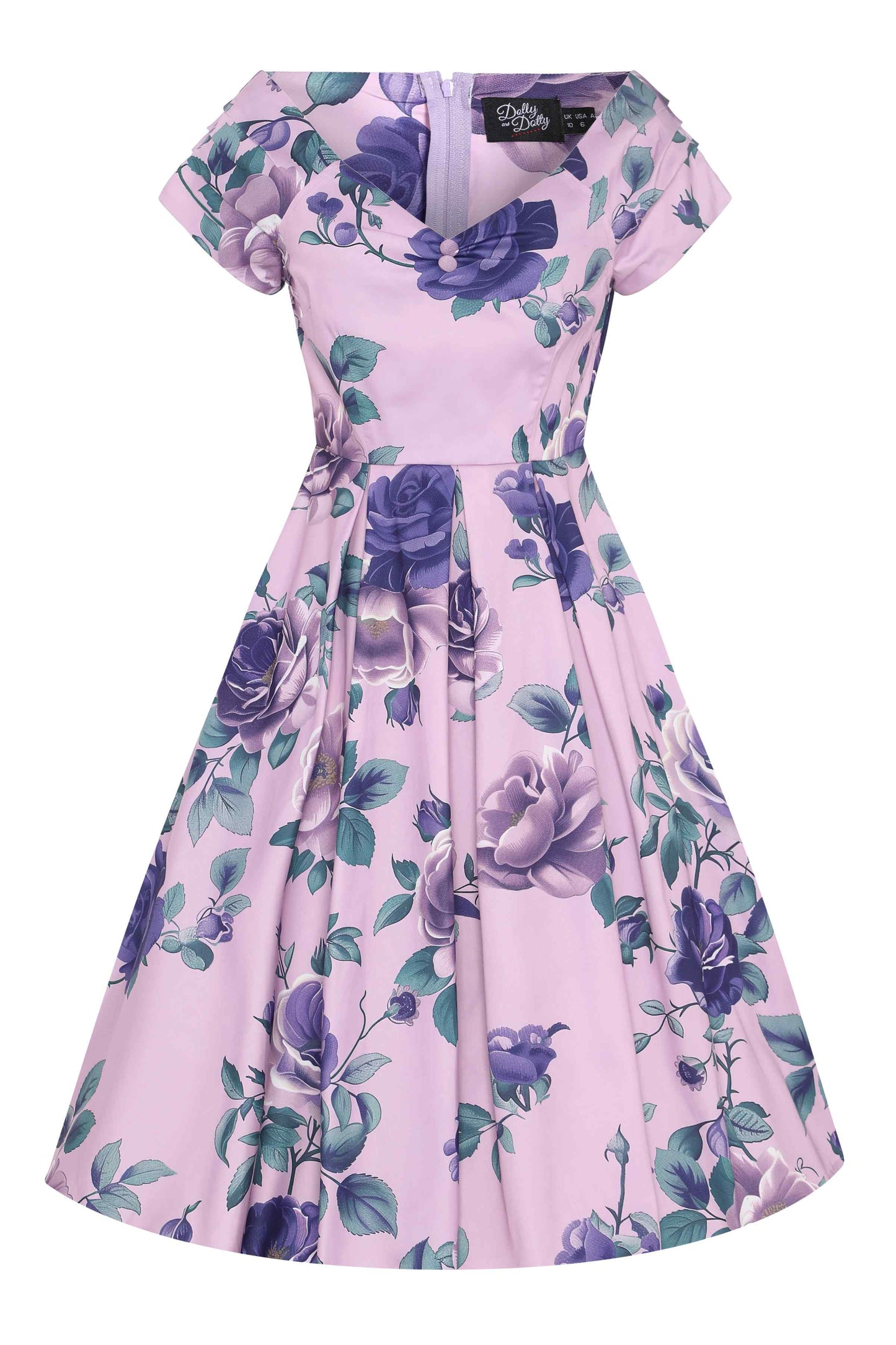 Lily Purple Rose Off Shoulder Midi Dress