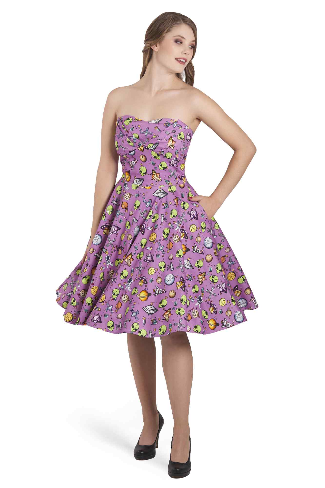 Melissa Purple UFOs Strapless Dress