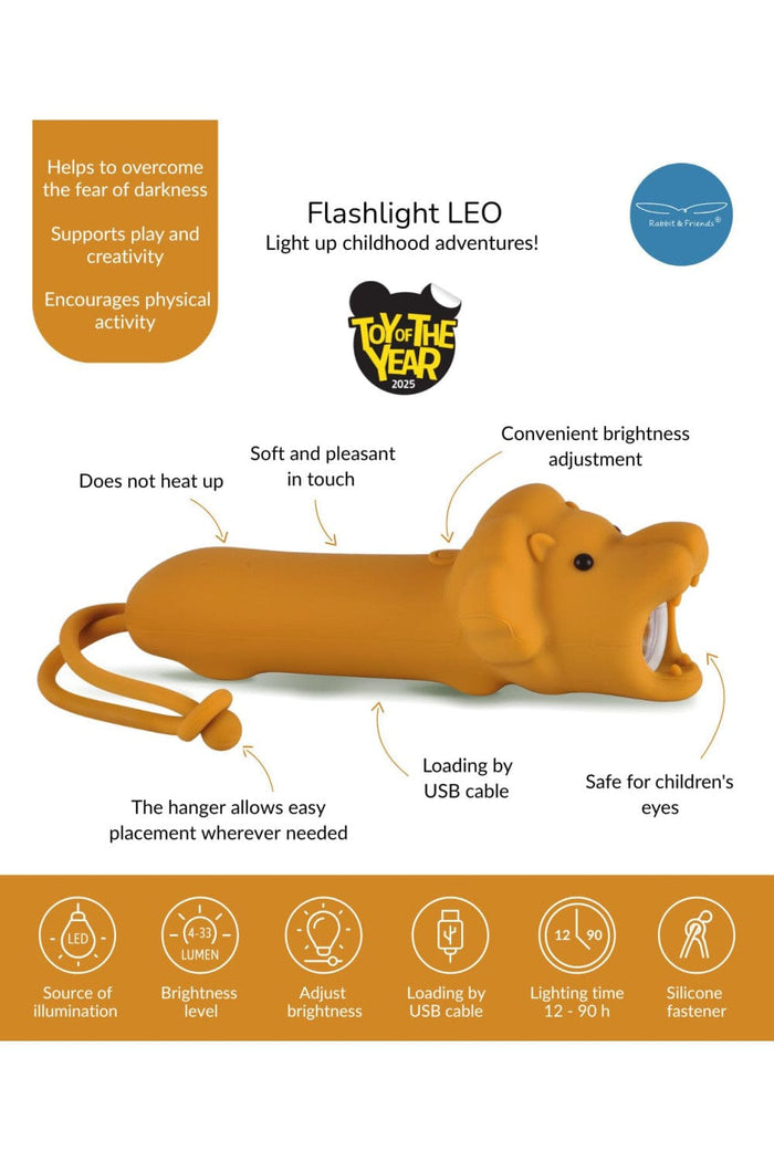 Rabbit & Friends Flashlight Lion - Leo