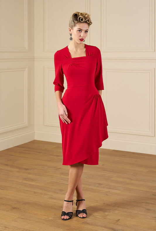 1940s O'Hara Cocktail Dress - Red