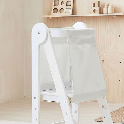 Removable Fabric Toddler Guard - Learning Tower | Ladder White