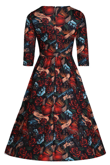 Billie Rockabilly Guns n Roses Dress