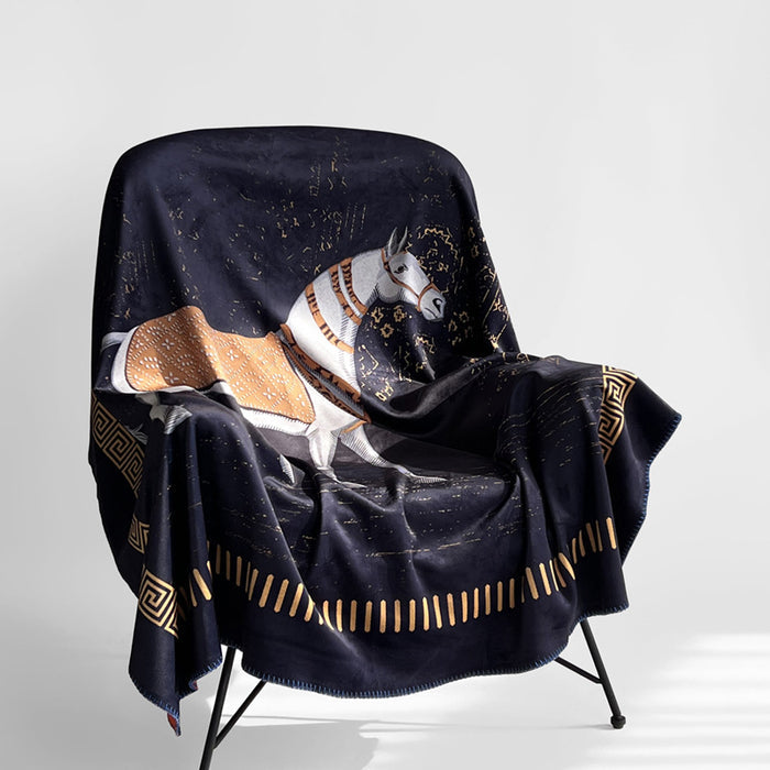 Ruggero Velvet Blanket Black