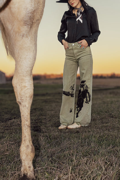 Sagebrush Tap dance denim in Sage *very limited edition*