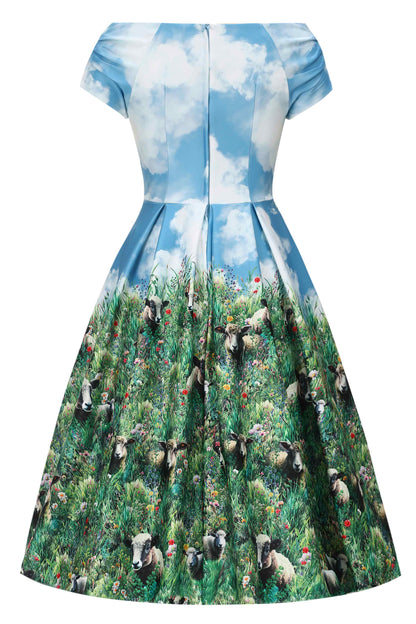 Lily Sheep Field Off Shoulder Dress