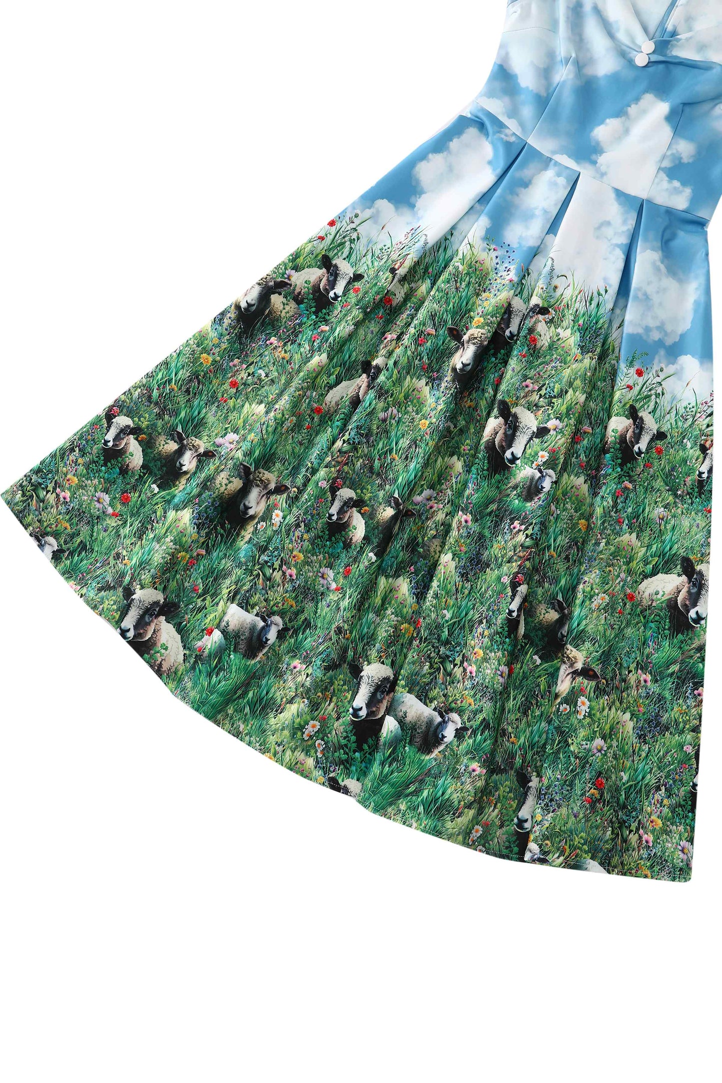 Lily Sheep Field Off Shoulder Dress