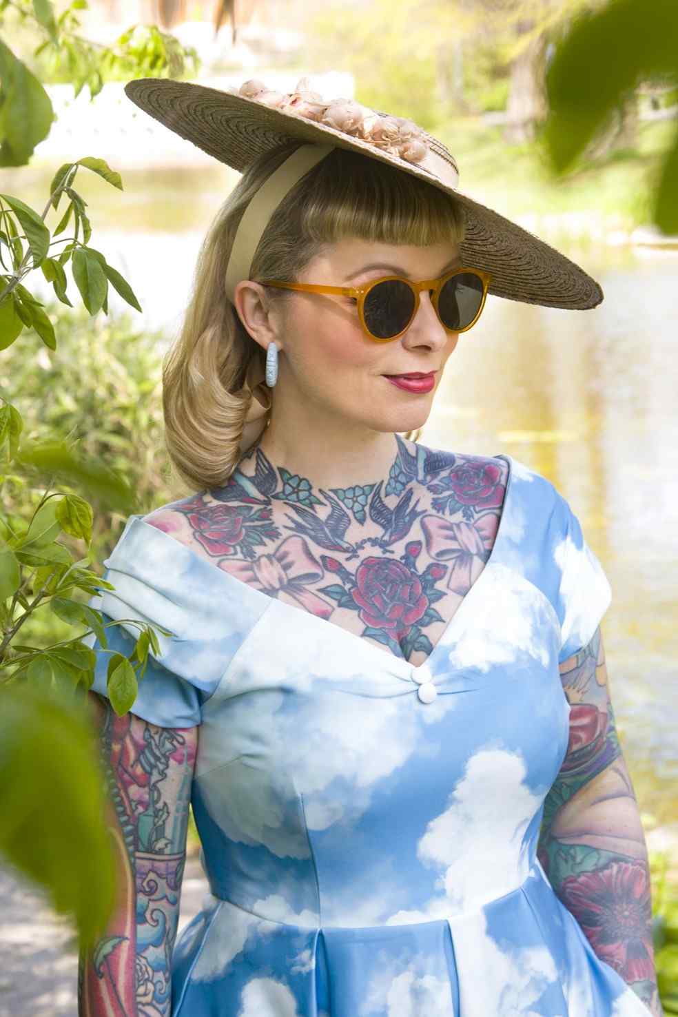 Lily Sheep Field Off Shoulder Dress
