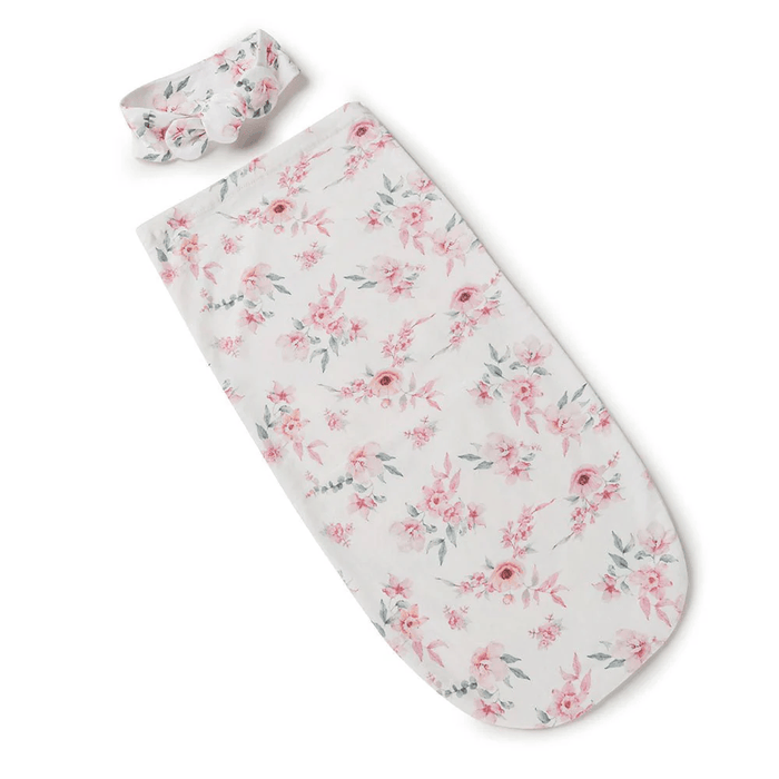 Snuggle Hunny Camille Organic Snuggle Swaddle &  Topknot Set