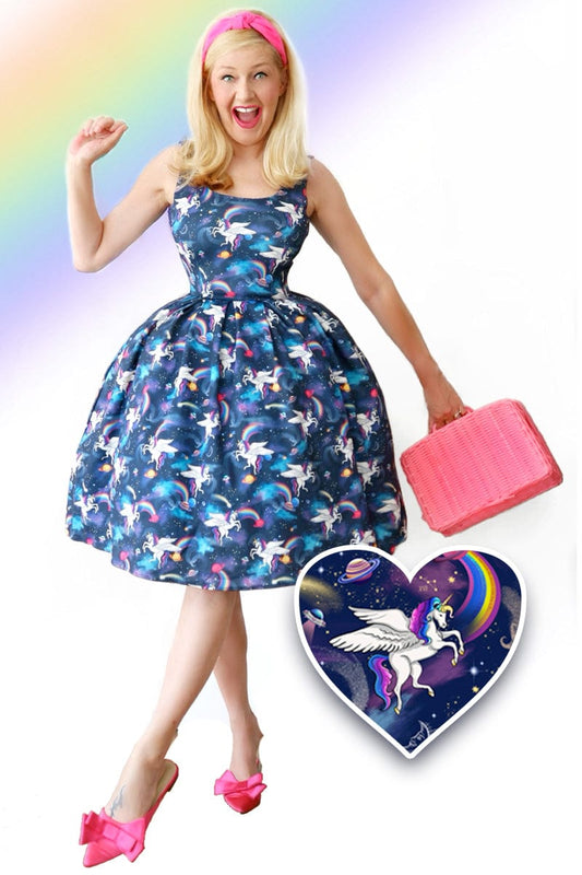 Amanda Unicorn Swing Dress