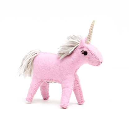 Tara Treasures Felt Pink Unicorn Toy